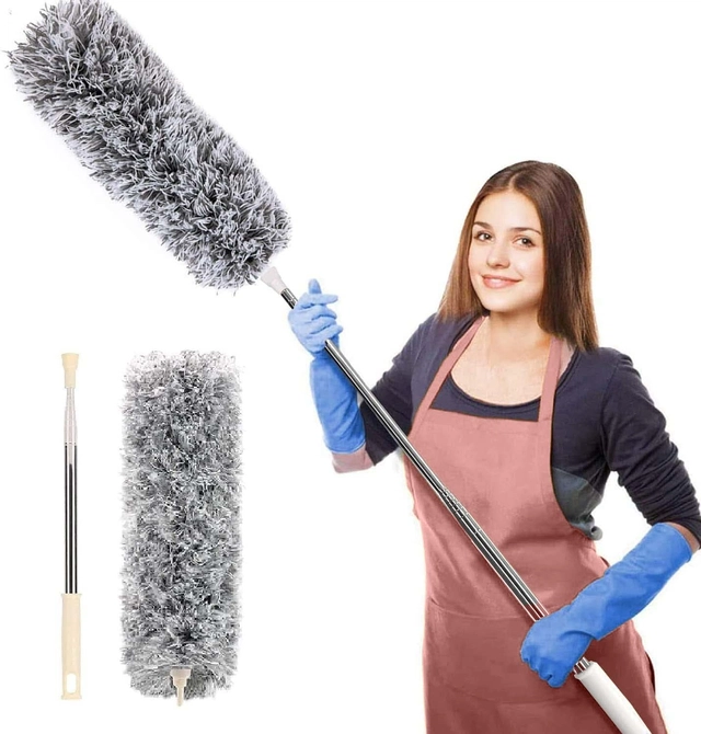 Microfiber Bendable & Extendable Multipurpose Cleaning Duster (Grey)