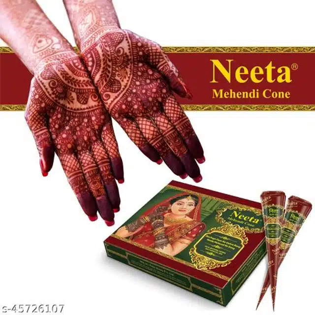 Neeta Mehendi Cone (Brown, 15 g) (Pack of 12)