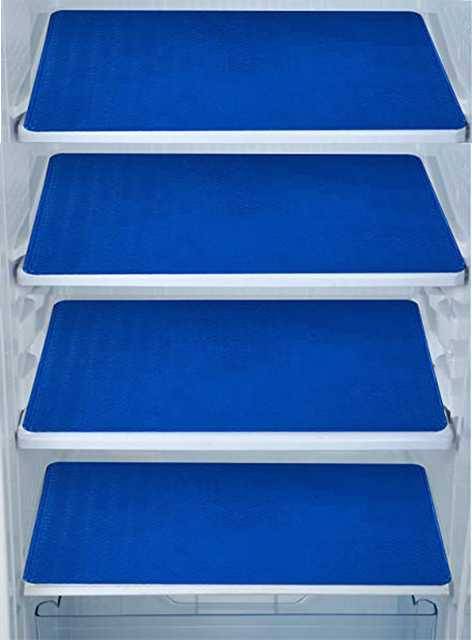 PVC Multipurpose Fridge Mat (Pack of 4) (Blue, 46x30 cm) (ER-248)