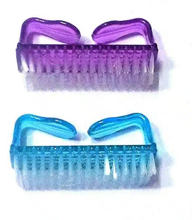 Plastic Manicure & Pedicure Brushes (Assorted, Pack of 2)