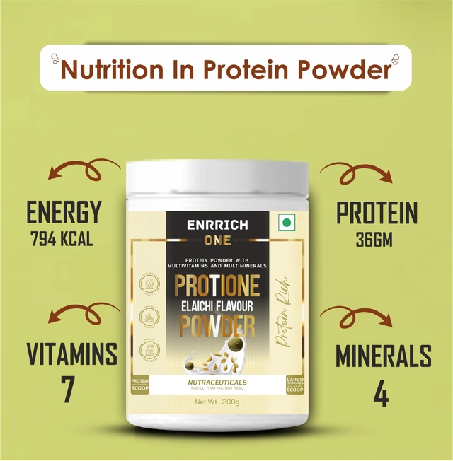 Enrrich One Protione Elaichi Flavoured Protein Powder (200 g)