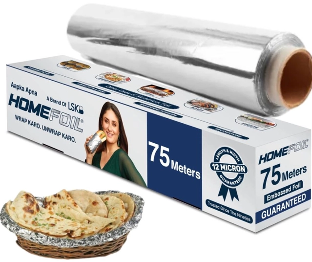 Aluminium Home Foil for Kitchen (Silver, 75 m)