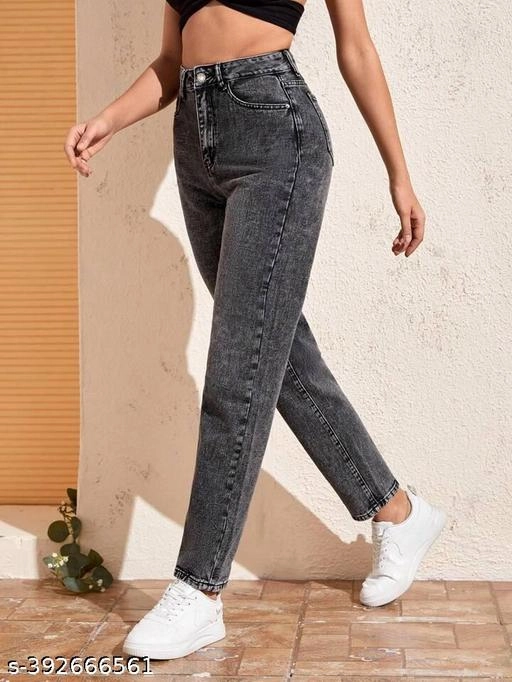 Denim Jeans for Women (Grey, 34)