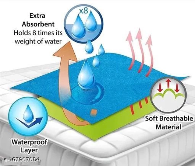 Waterproof Bed Protector (Sky Blue, 28x20 inches)