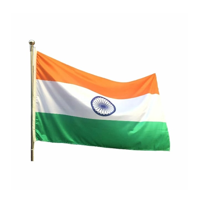 Silk Indian National Flag (Multicolor, 50x41 inches)