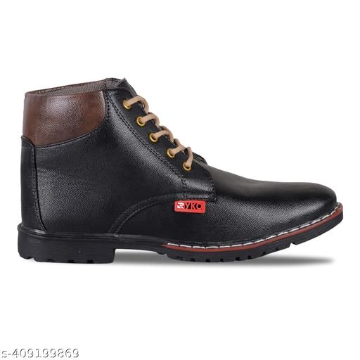 Boots for Men (Black, 6)