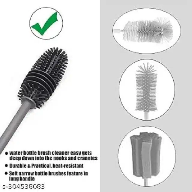 Silicone Bottle Cleaning Brush (Grey)