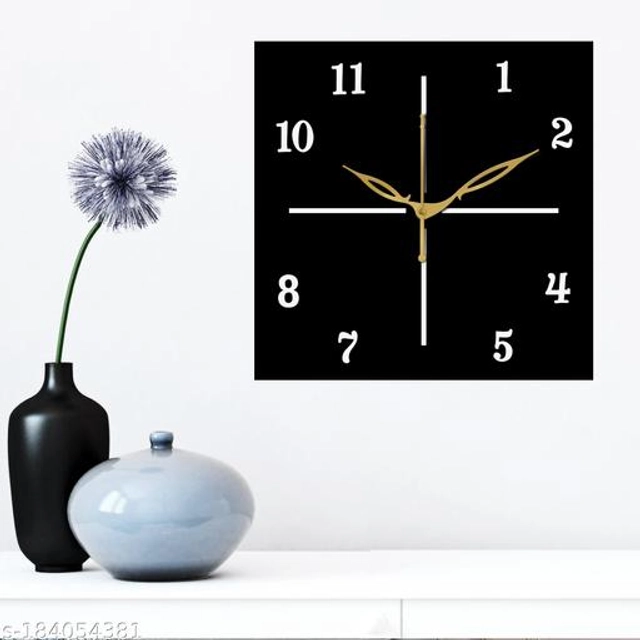 Wooden Wall Clock (Black)