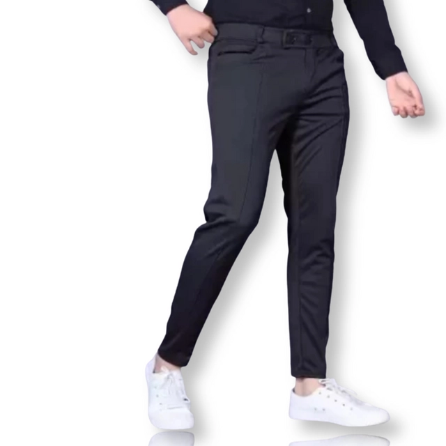 Lycra Jogger Perfect Fit Lower Pants for Men (Black, 28)