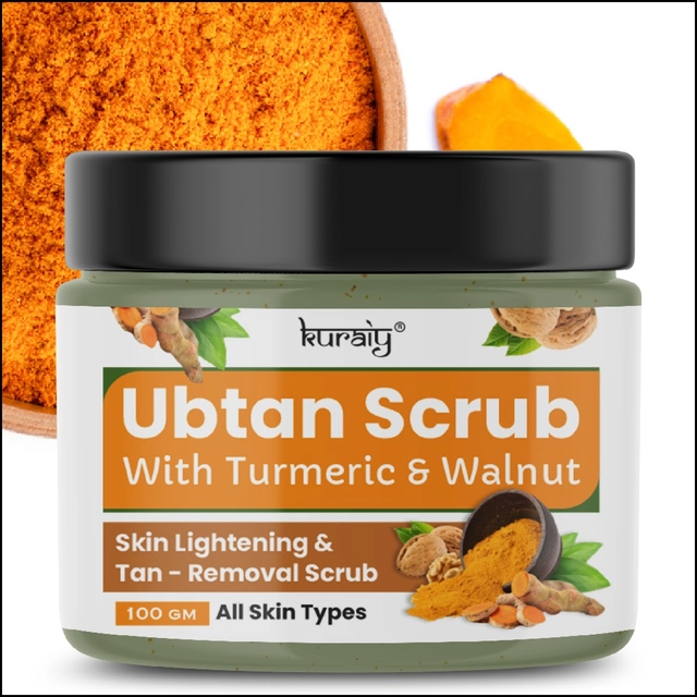 Kuraiy Turmeric & Walnut Ubtan Face Scrub (100 g)