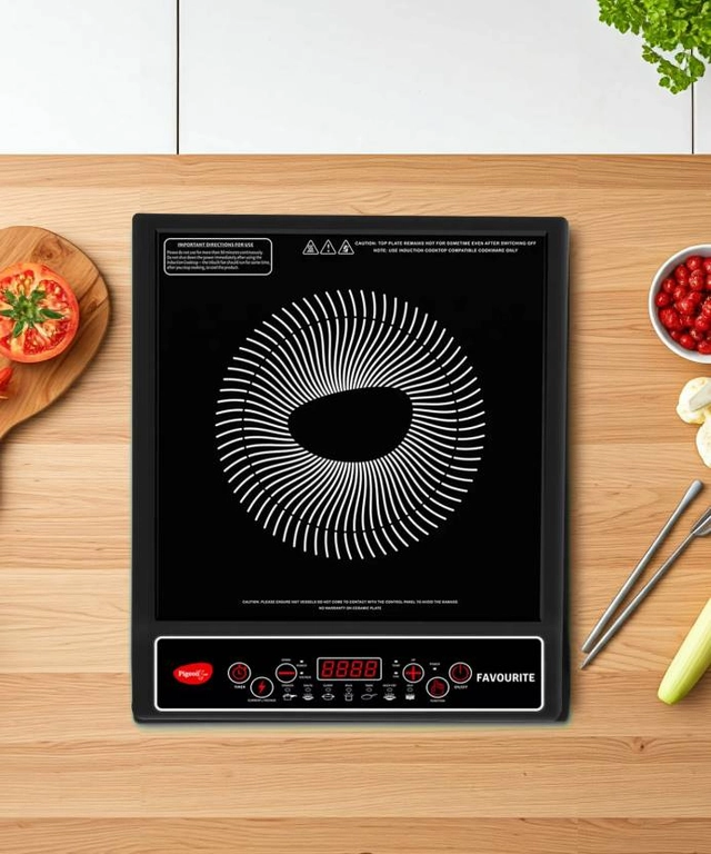 Pigeon Favourite IC 1800 W Induction Cooktop (Black, Push Button)