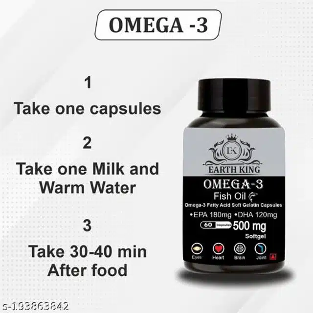 Earth King 60 Pcs Omega3 Fish Oil Capsule