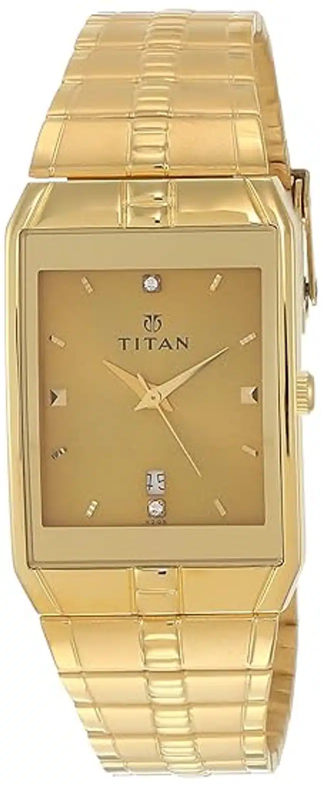 Titan Analog Watch for Men (Gold)