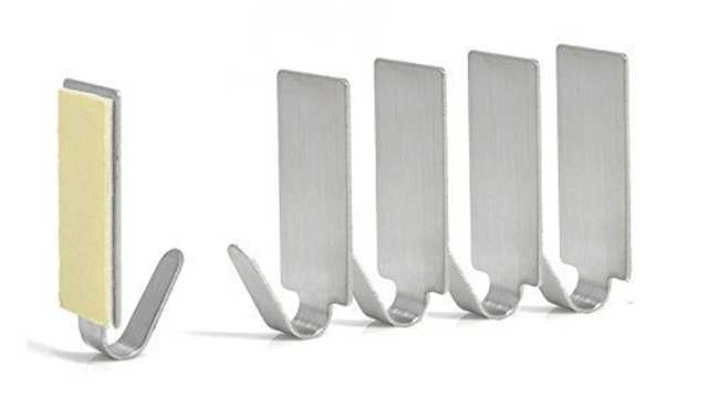 Pinak Steel Removable Wall Stick Hangers (Pack Of 6, Steel) (PS-59)
