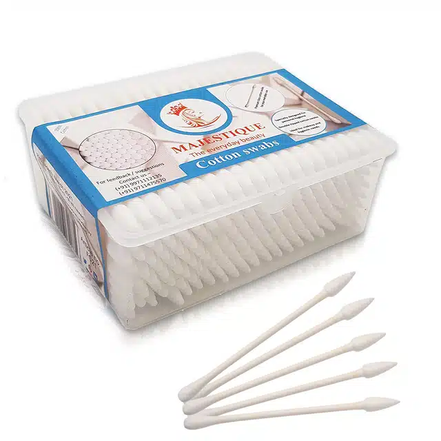 Majestique Dual-Purpose Cotton Swab Makeup Remover Stick (Pack of 250) (B-14)