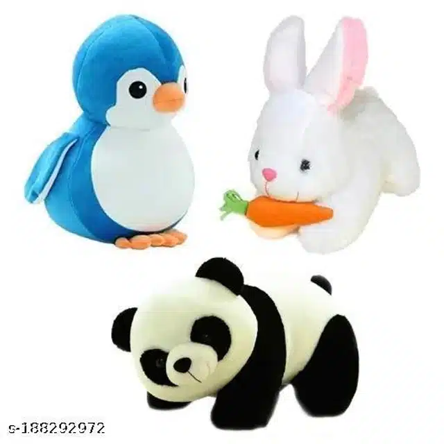 Stuffed Toys for Kids (Multicolor, Pack of 3)
