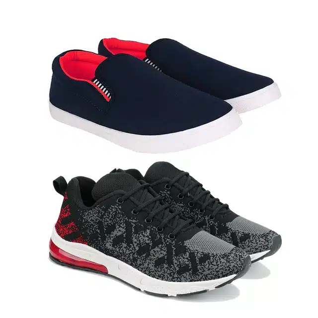 Combo of Casual Shoes & Sports Shoes for Men (Pack of 2) (Multicolor, 9)