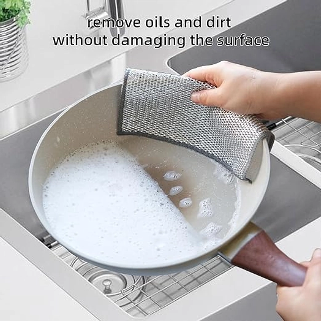 MAGIC PLUS Non Scratch Reusable Wire Dish Cleaning Cloth (Pack of 5)