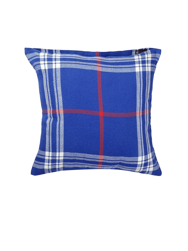 Cotton Cushion Cover (Blue, 16x16 inches)