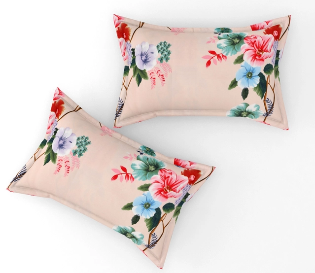 Polycotton Pillow Covers (Multicolor, 18x28 inches) (Pack of 2)