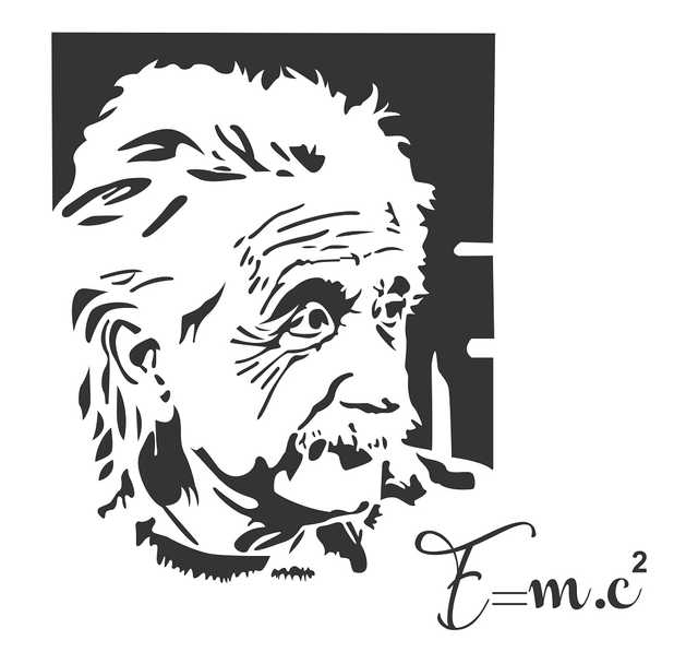 Lansticks Pvc Vinyl Albert Einstein Image Medium Self Adhesive Sticker (50X60 Cm) (Ln-00999)