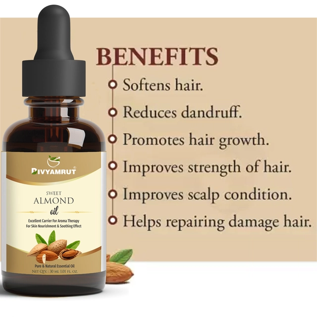 Divyamrut Sweet Almond Essential Oil (30 ml)