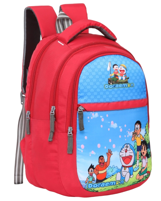 Polyester Backpack for Kids (Red, 25 L)