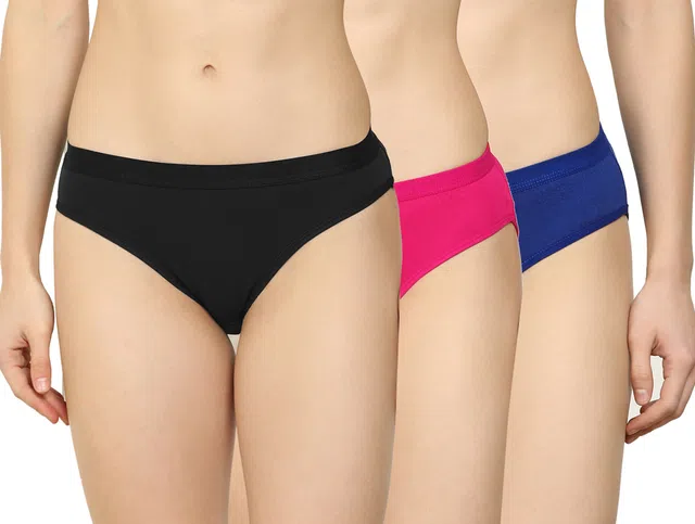 In-Curve Hipster Panties for Women (Pack Of 3) (Multicolor, XL) (A124)