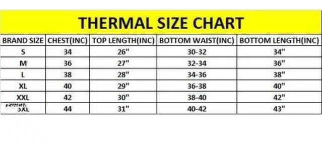 Cotton Blend Thermal Topwear for Men (Black, S)