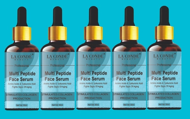 LA'CONDE Professional Multi Peptide Face Serum (30 ml, Pack of 5)