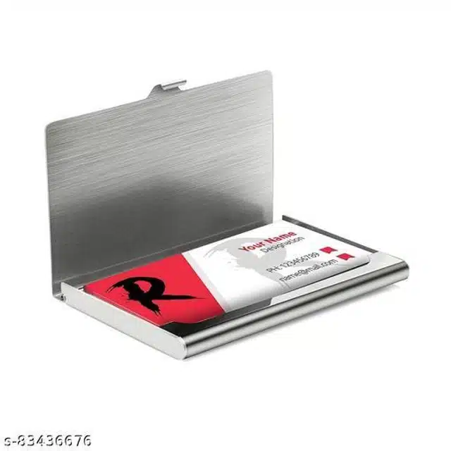 Unisex Business Card Holder (Silver)