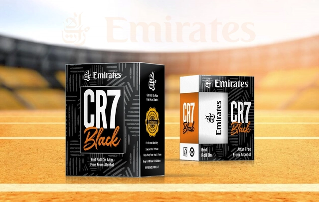 Emirates CR7 Black Alcohol Free Roll On Ittar for Men & Women (6 ml)