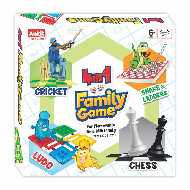 4 in 1 Family Game Set (Multicolor)