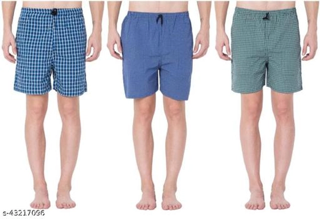 Cotton Shorts for Mens (Multicolor, 28) (Pack of 3)