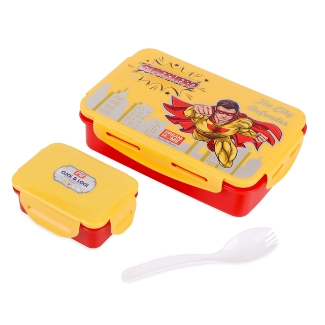 Lock n Lock School Lunch Box (800mL each, Pack of 2, Boy & Girl Character)