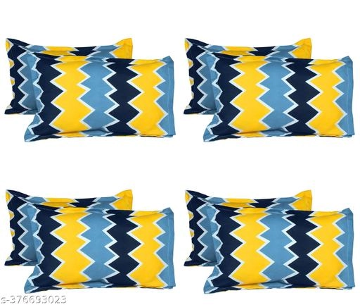 Polycotton Pillow Covers (Multicolor, 17x27 inches) (Pack of 8)