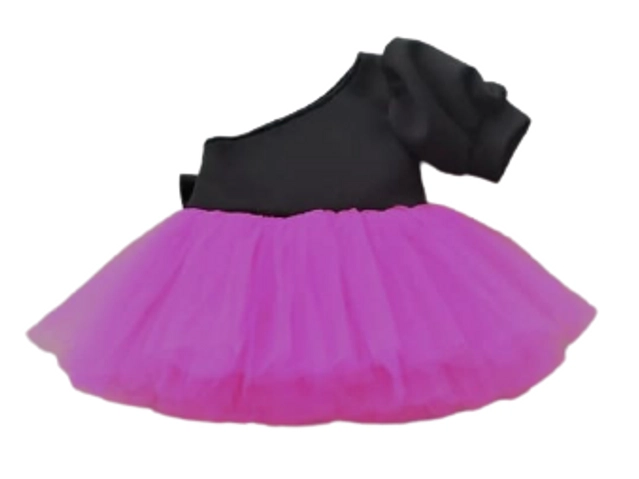 Net Frocks for Girls (Purple & Black, 1-2 Years)