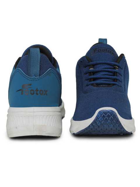 Footox Stylish Mens Casual Shoes (Navy Blue, 12) (F-1560)