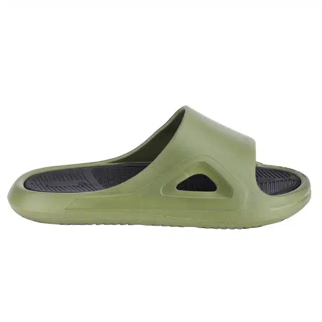 Slip On Sliders for Men (Olive Green, 10)