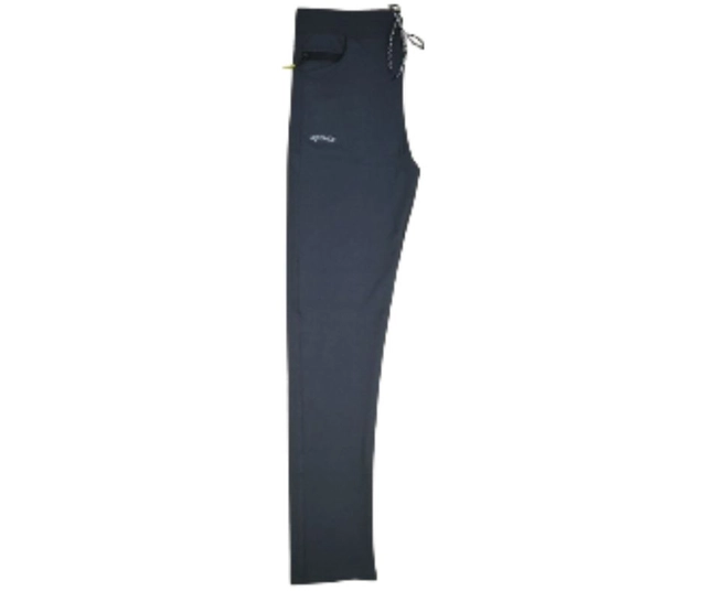 Linen Slim Fit Trackpants for Men (Dark Grey , L)