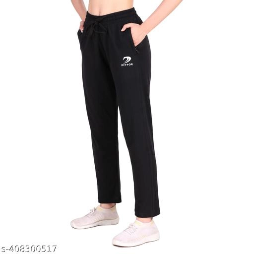 Cotton Trouser for Women (Black, M)