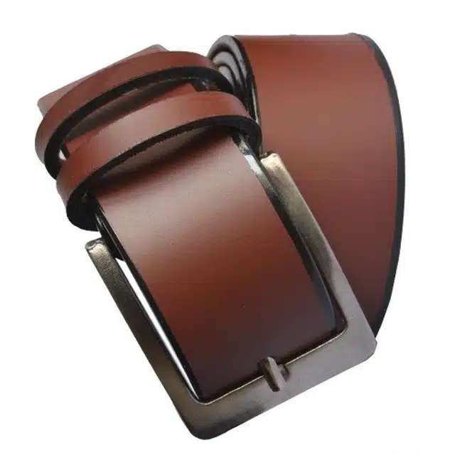 Leather Belt for Men (Brown, 42)