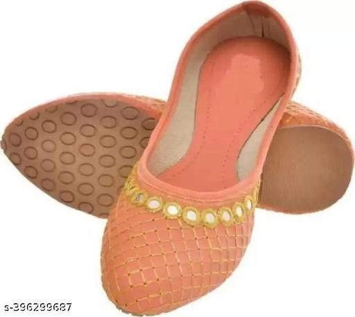 Juttis for Women (Peach, 4)