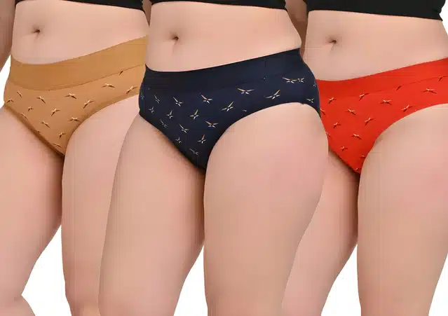 Cotton Briefs for Women (Pack of 3) (Multicolor, S)