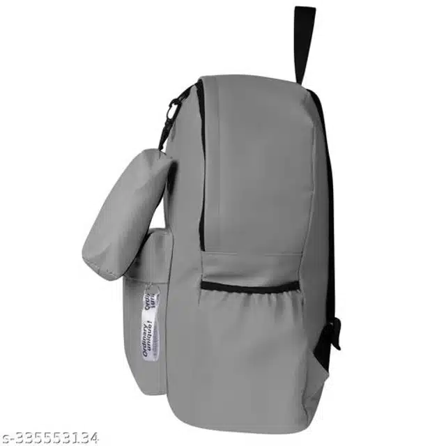 PU Backpack for Women (Grey)