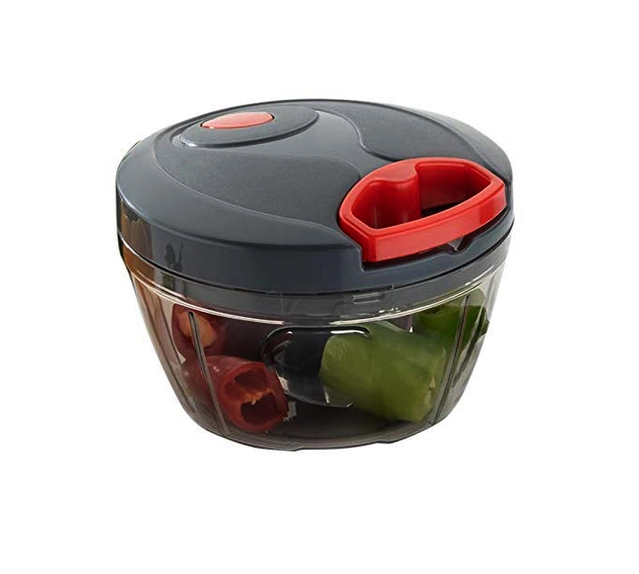 Plastic Manual Vegetables Chopper (Multicolor, 450 ml)