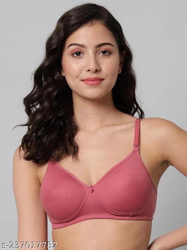 Cotton Blend Solid Padded Bra for Women (Multicolor, 30B) (Pack of 3)