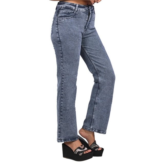 Denim Mid Rise Jeans for Women (Blue, 28)