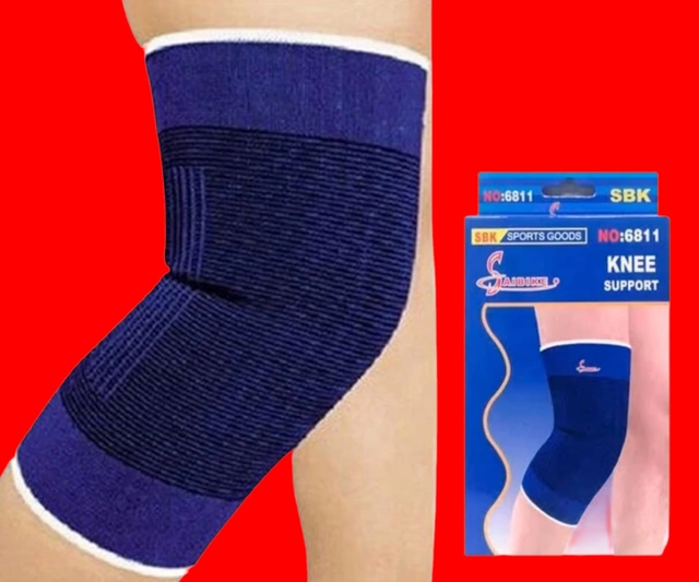 Polyester Solid Knee Sleeves for Women (Blue, Set of 1)