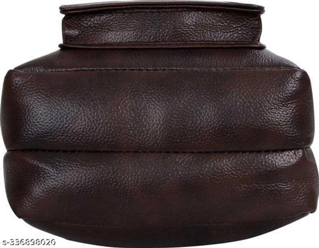 Faux Leather Sling Bags for Men (Brown)